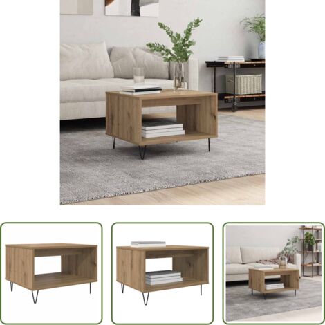 Mesa de madera -  Mesa de Café Roble artisan 60 x 50 x 40 cm Madera contrachapada