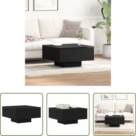Mesa de madera -  Mesa de Café Roble negro 60 x 60 x 31.5 cm Madera contrachapada