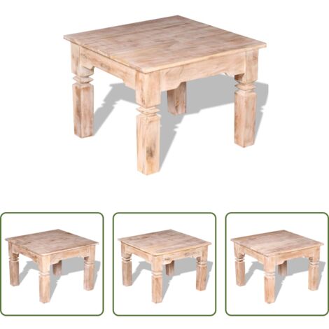 Mesa de madera -  Mesa de centro de madera de acacia 60x60x45 cm