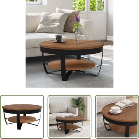 Mesa de madera -  Mesa de centro de madera maciza de acacia 65x65x32 cm