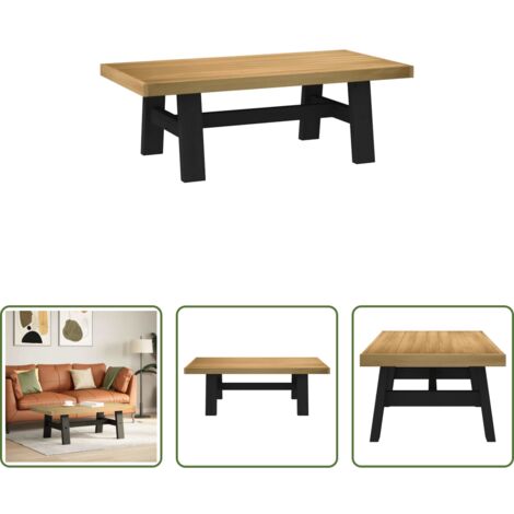 Mesa de madera -  Mesa de centro NOAIN patas en A madera maciza pino 120x60x40 cm