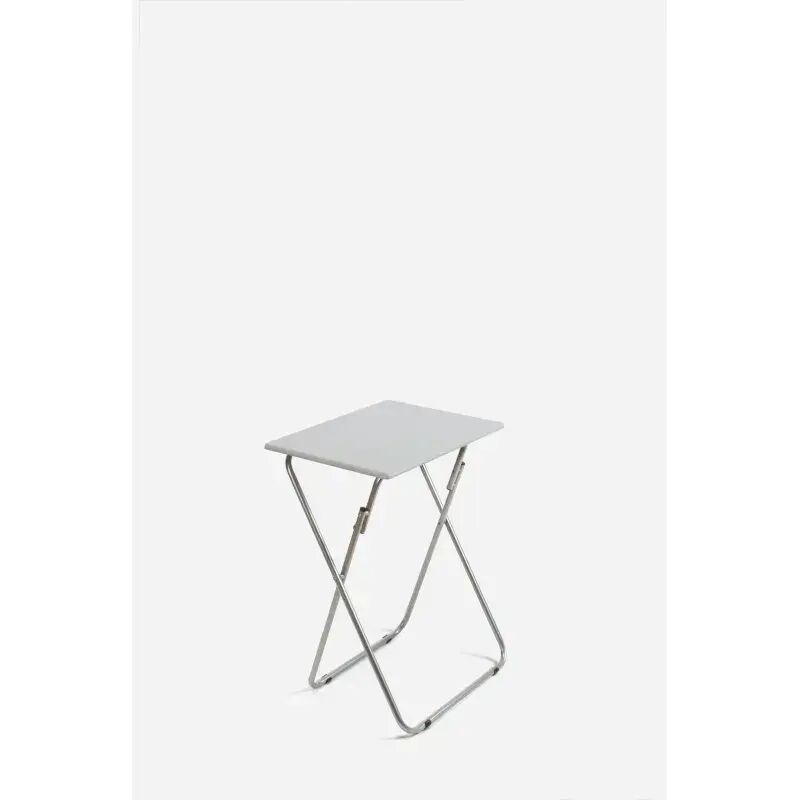 MESA DE MADERA PLEGABLE RECTANGULAR GRIS 48X38X66 cm