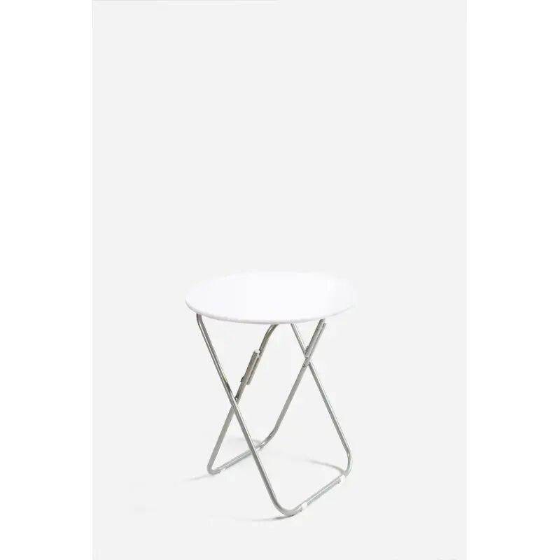 MESA DE MADERA PLEGABLE RED. BLANCA D.60X70 cm