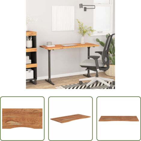 Mesa de madera -  Tablero de escritorio rectangular madera acacia 120x60x2,5 cm