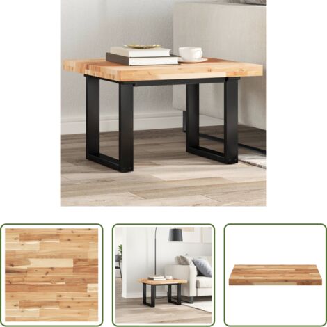 Mesa de madera -  Tablero de mesa cuadrado madera maciza acacia 60x60x4 cm