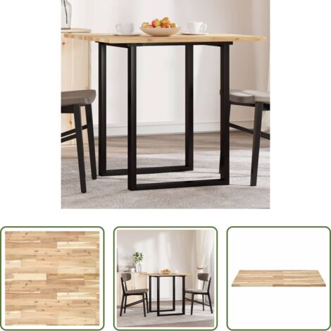 Mesa de madera -  Tablero de mesa cuadrado madera maciza acacia 80x80x2 cm