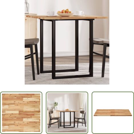 Mesa de madera -  Tablero de mesa cuadrado madera maciza acacia 80x80x2 cm