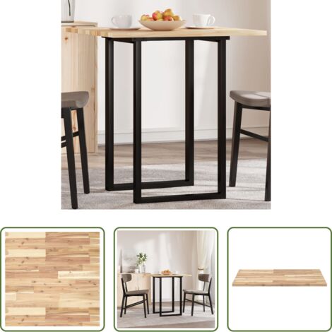 Mesa de madera -  Tablero de mesa cuadrado madera maciza de acacia 70x70x2 cm