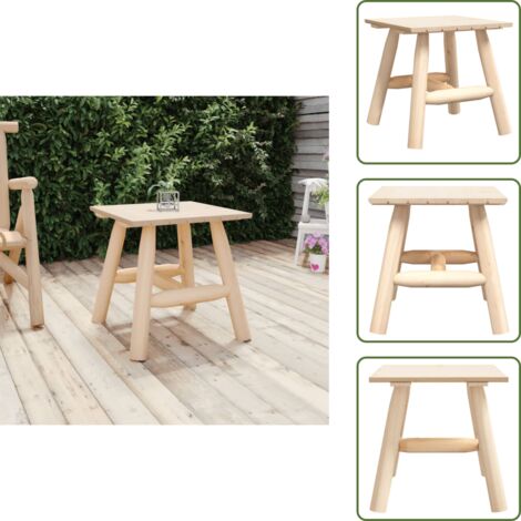 Mesa de madera - vidaXL Mesa auxiliar madera maciza abeto 49x49x50 cm - Mesa exterior
