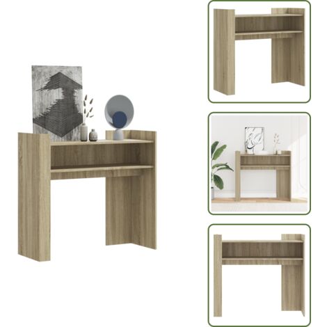 Mesa de madera - vidaXL Mesa consola de madera de ingeniería roble Sonoma 100x35x90 cm - Mesa de roble