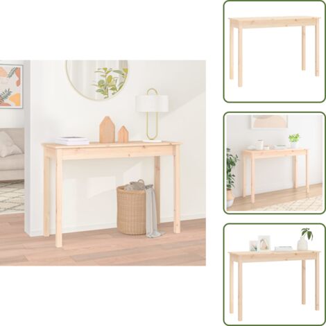 Mesa de madera - vidaXL Mesa consola madera maciza de pino 110x40x75 cm - Mesa auxiliar