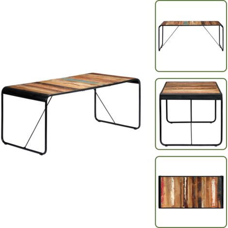 Mesa de madera - vidaXL Mesa de comedor de madera maciza reciclada 180x90x76 cm - Madera maciza