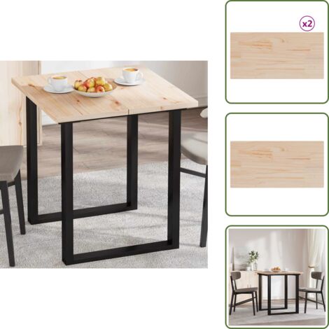 Mesa de madera - vidaXL Tablero de mesa rectangular 2 uds madera de pino 70x35x2,5 cm - Mesa de repuesto