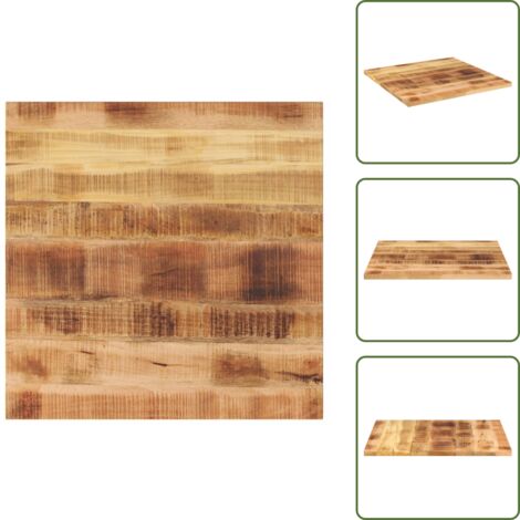 Mesa de mango - vidaXL Tablero de mesa cuadrado madera maciza de mango 70x70x1,5 cm - Superficie de mesa