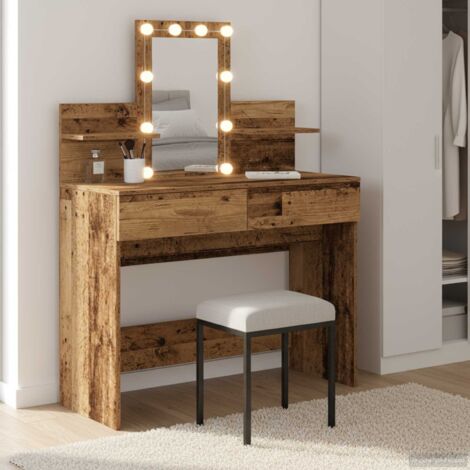 Mesa de Maquillaje con cajón Madera Vieja 100 x 40 x 130 cm