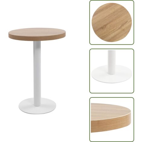 Mesa de mdf - vidaXL Mesa de bistró MDF marrón claro 60 cm - Mesa para hogar