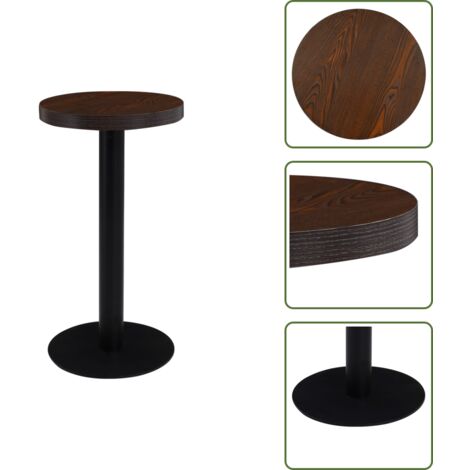 Mesa de mdf - vidaXL Mesa de bistró MDF marrón oscuro 40 cm - Mesa de comedor