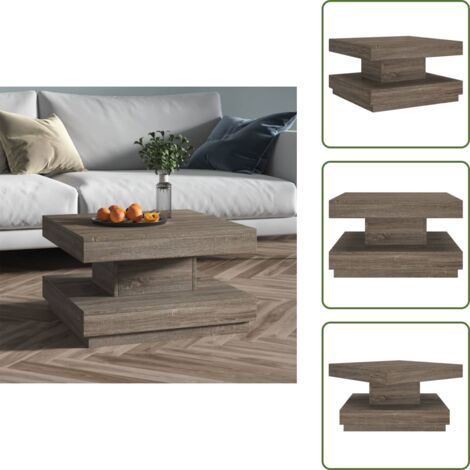 Mesa de mdf - vidaXL Mesa de centro de MDF gris 60x60x35 cm - Mesa gris
