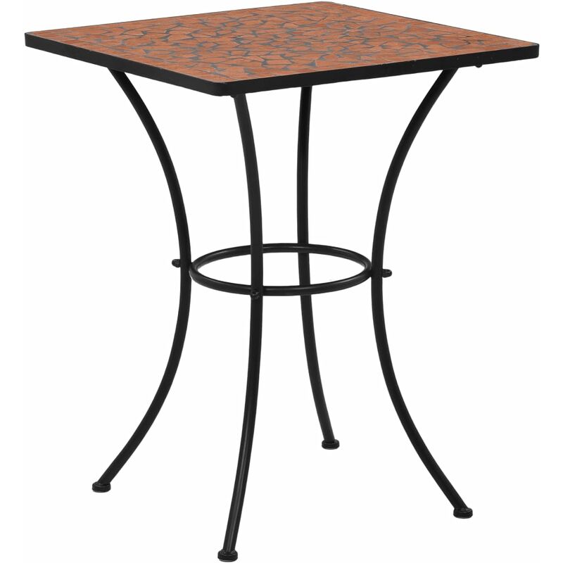

vidaXL Mesa Bistró de Mosaico Cafetería Cerámica 60 cm Terracota - Rojo