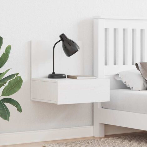 Mesa de Noche Blanco 42 x 32.5 x 40 cm Madera maciza de pino vidaXL
