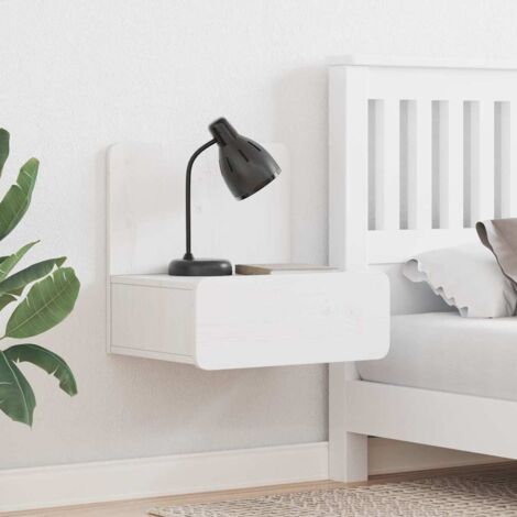 Mesa de Noche Blanco 44 x 32.5 x 40 cm Madera maciza de pino vidaXL