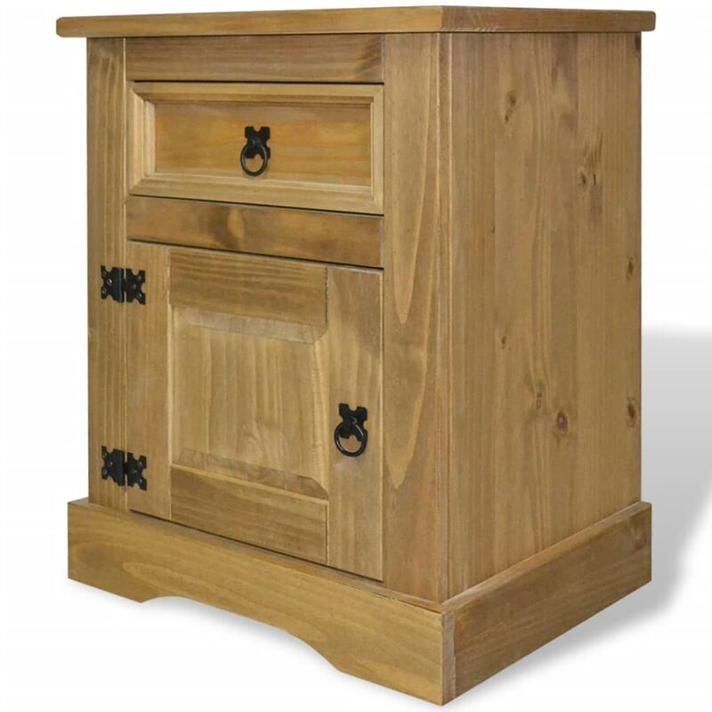 

Mesa de noche Corona Range pino mexicano 53x39x67 cm