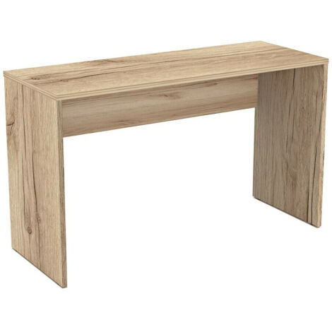 Mesa de oficina Austin 345, Roble claro, Número de puertas: 0, Número de cajones: 0, 75x130x50cm