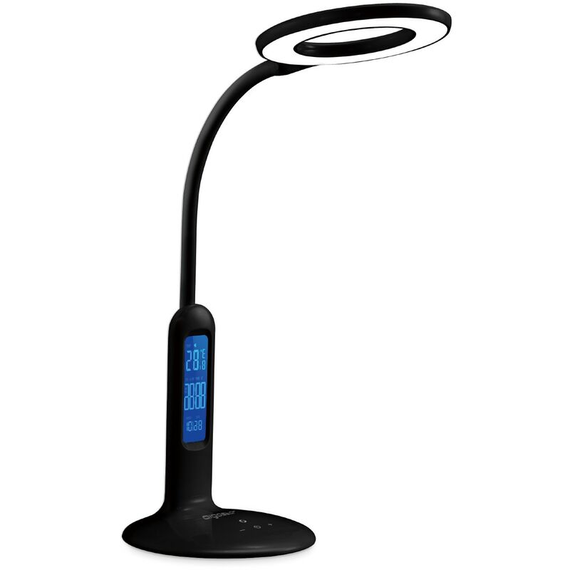 

AGS - Lámpara de sobremesa LED NEGRA 7W con calendario