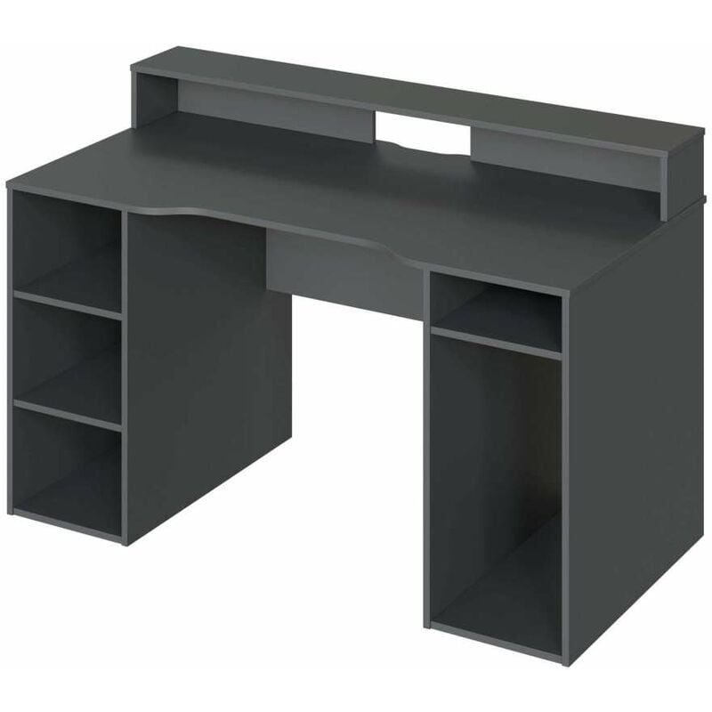 

Mesa de ordenador color antracita Gamer gris 88 cm (alto) x 136 cm (ancho) x 67 cm (prof.)