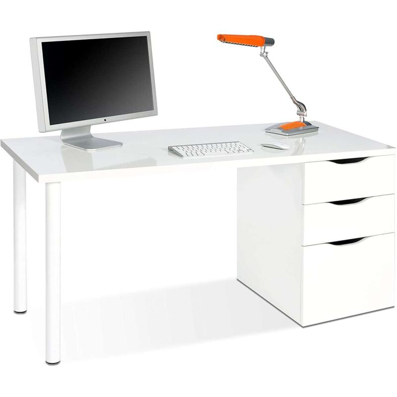 

Mesa de ordenador reversible Seul en acabado blanco 74 cm(alto)138 cm(ancho)60 cm(largo) Color BLANCO ARTIK