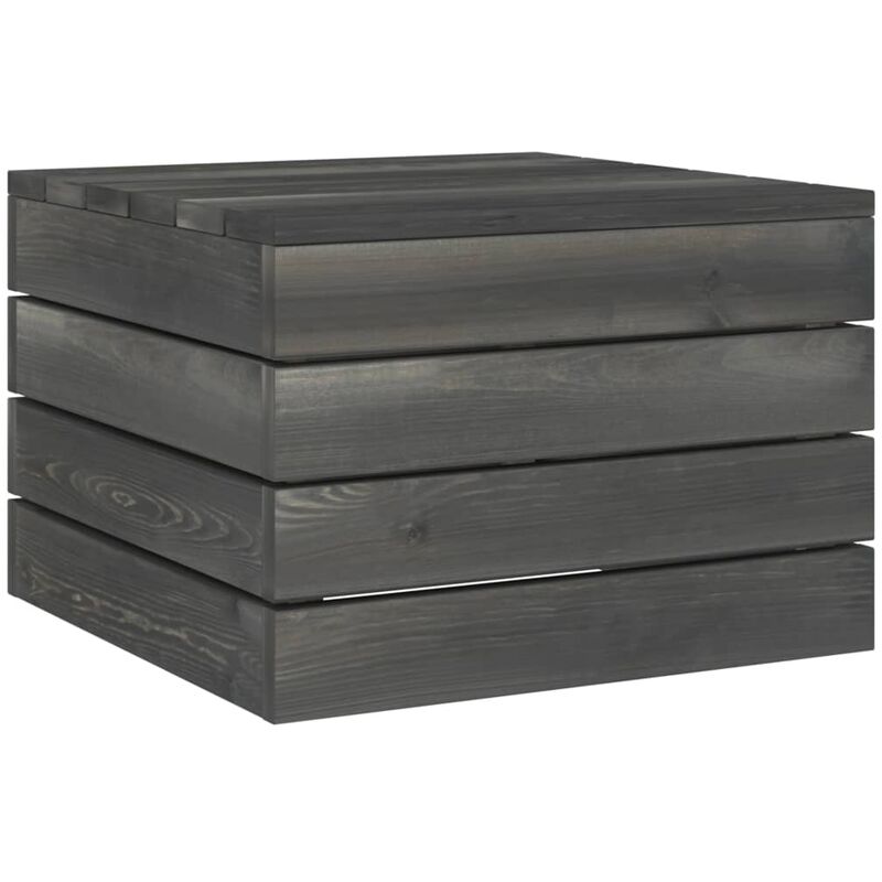 

Mesa de palés para jardín madera maciza de pino gris oscuro