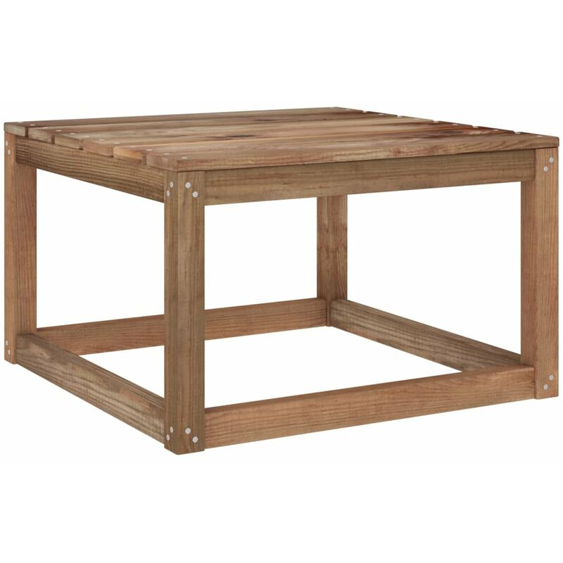 

Mesa de palets de jardin pino impregnada marron 60x60x36,5 cm