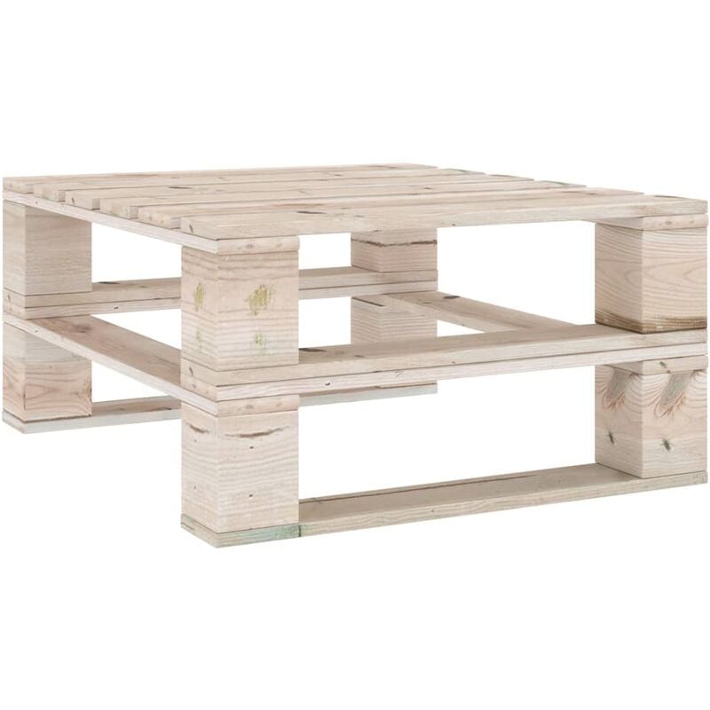 

Mesa de palés para jardín de madera de pino impregnada - Marrón