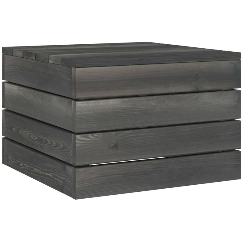 

Mesa de palés para jardín madera maciza de pino gris oscuro - Gris