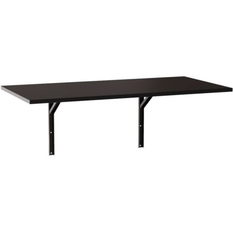 Mesa de pared extensible FLAP 138x68 cm Negra