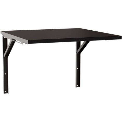 Mesa de pared extensible FLIP 68x68 cm Negra