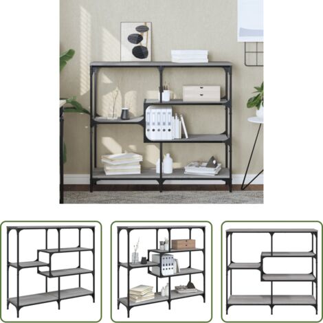 Mesa de pasillo -  Mesa consola madera contrachapada gris Sonoma 103x32x95 cm