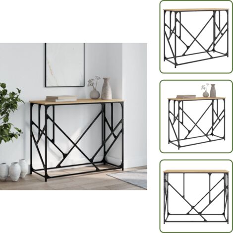 Mesa de pasillo - vidaXL Mesa consola madera de ingeniería roble Sonoma 100x40x80 cm - Madera de ingeniería
