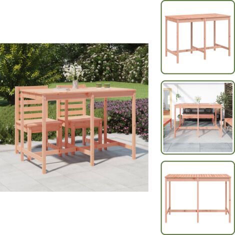 Mesa de patio - vidaXL Mesa de jardín madera maciza Douglas 159,5x82,5x110 cm - Mesa de terraza