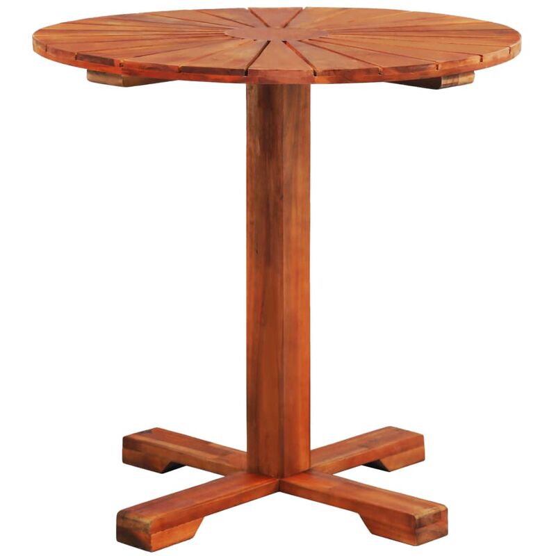 

vidaXL Mesa para terraza bistró madera maciza de acacia 70x70 cm - Marrón