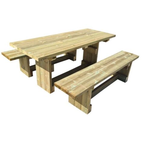 Mesa de picnic MASGAMES CALELLA con bancos independientes