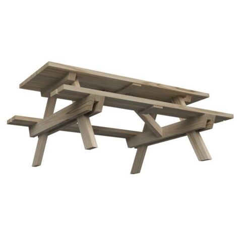 Mesa de pícnic MASGAMES MUNICH L 180 cm largo  Pintado con Lasur Mesa sin respaldo