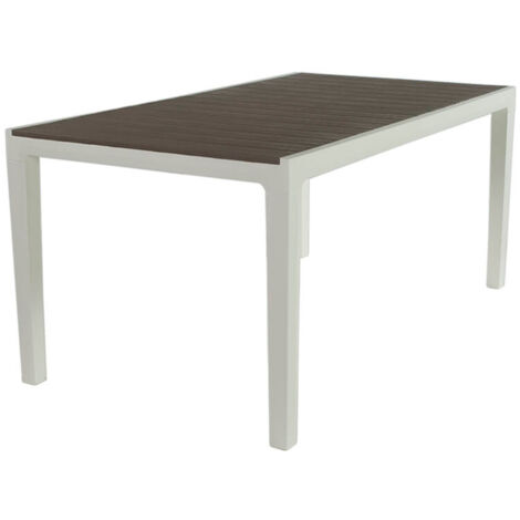 Mesa de polipropileno 160x90x75 blanco/cappuccino