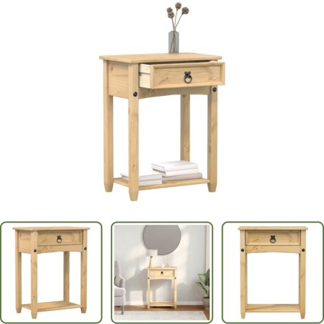 Mesa de recibidor -  Mesa consola Corona madera maciza de pino 55x35x73 cm
