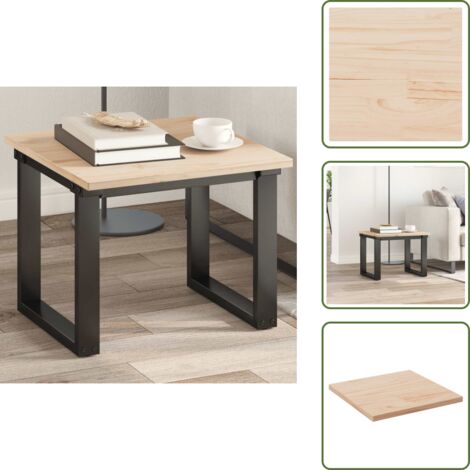 Mesa de repuesto - vidaXL Tablero de mesa cuadrado madera maciza de pino 50x50x1,7 cm - Mesa rústica