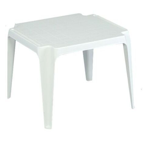 IPAE PROGARDEN Mesa de resina para niños 55x50 cm, altura 44 cm, color blanco