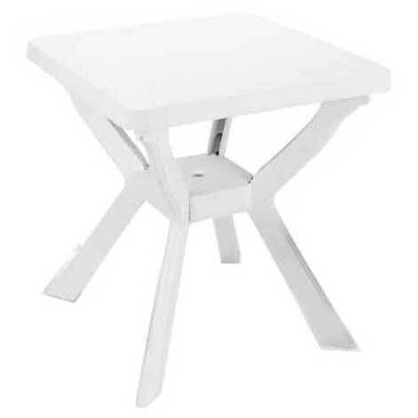 Mesa de resina Reno Blanco 70x70 Progarden