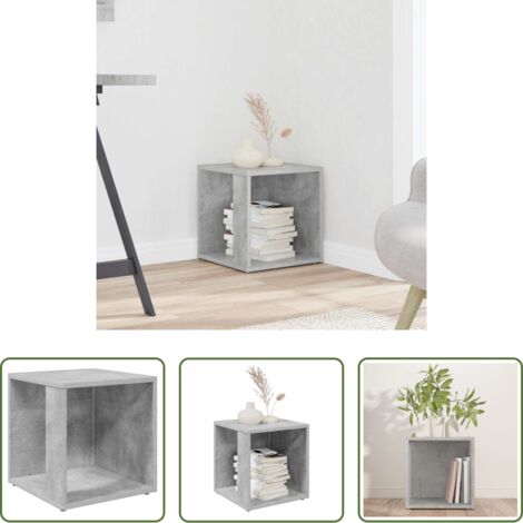 Mesa de rincón -  Mesa auxiliar madera contrachapada gris hormigón 33x33x34,5 cm