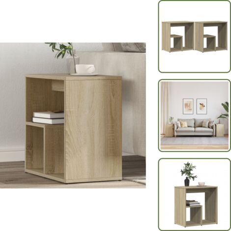 Mesa de roble - vidaXL Mesa auxiliar 2 uds madera ingeniería roble Sonoma 50x30x50 cm - Mesa de almacenamiento