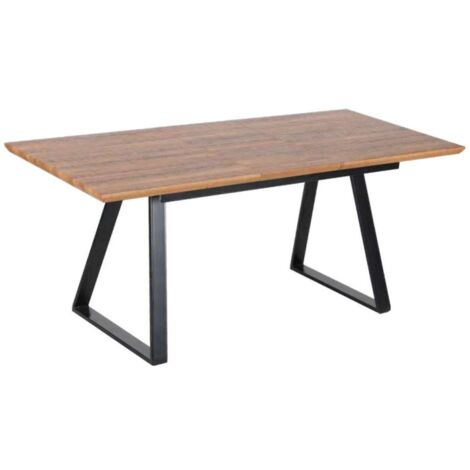 Mesa de salón extensible Nesto acabado en nogal. 140/180 cm(ancho) 75 cm(altura) 80 cm(fondo)